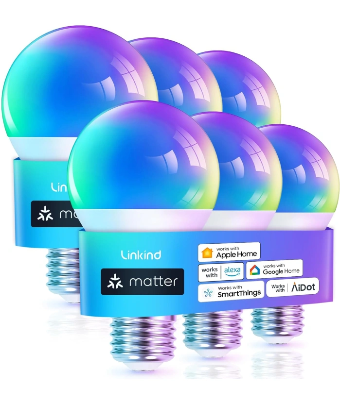 Linkind Matter Smart Light Bulb, WiFi Smart Bulbs